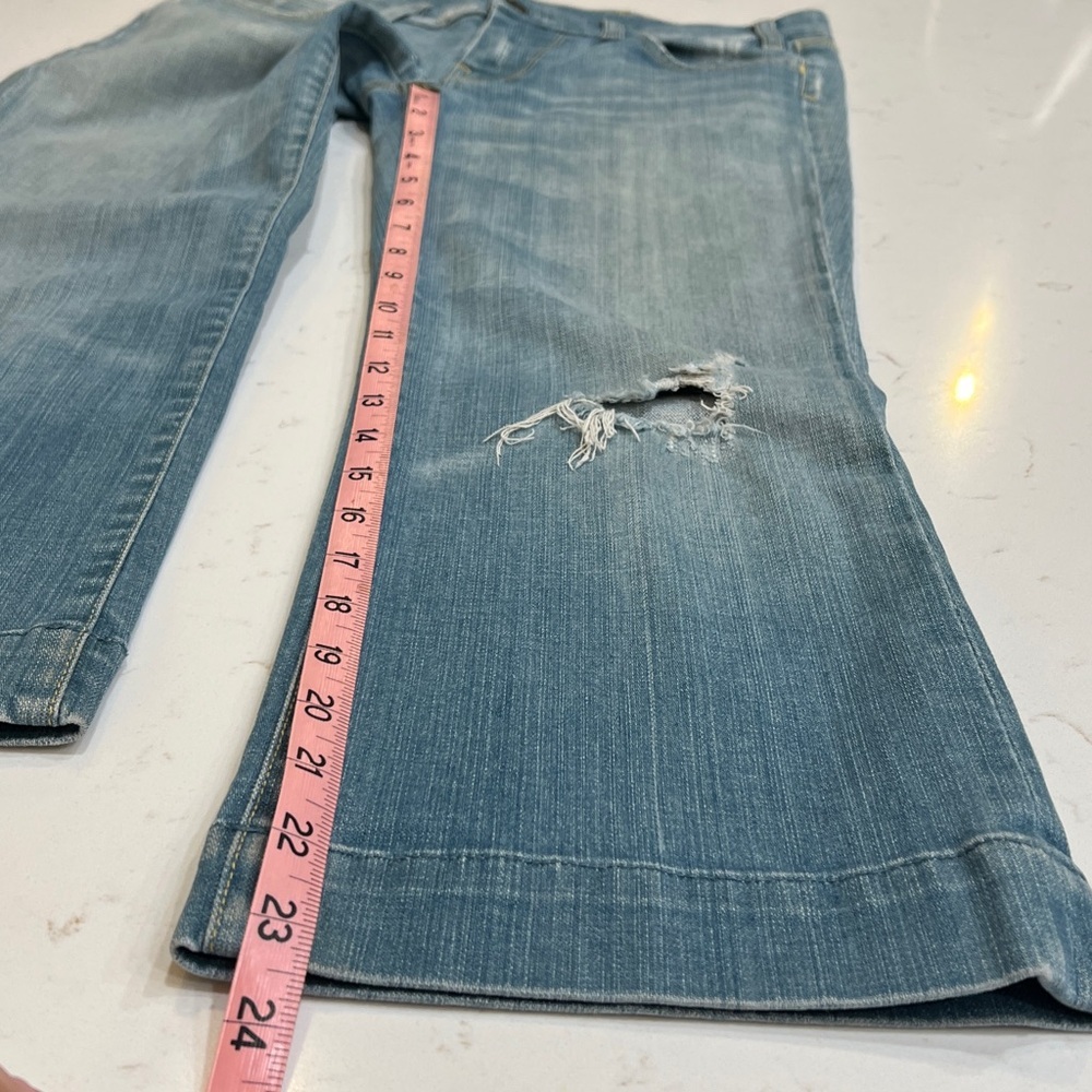 Citizens of Humanity Carpenter Crossroad Cropped Distressed Jeans Size 29 FLAWED - Picture 13 of 14